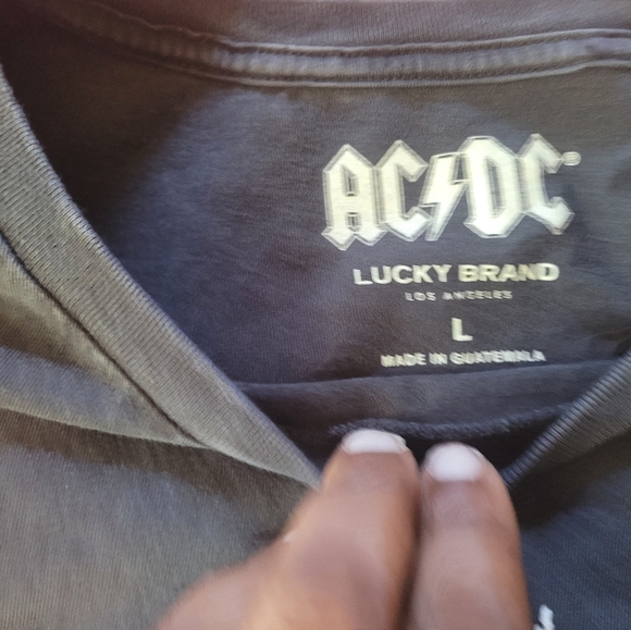 Lucky Brand ACDC shirt. Womens size large grey - Picture 2 of 3